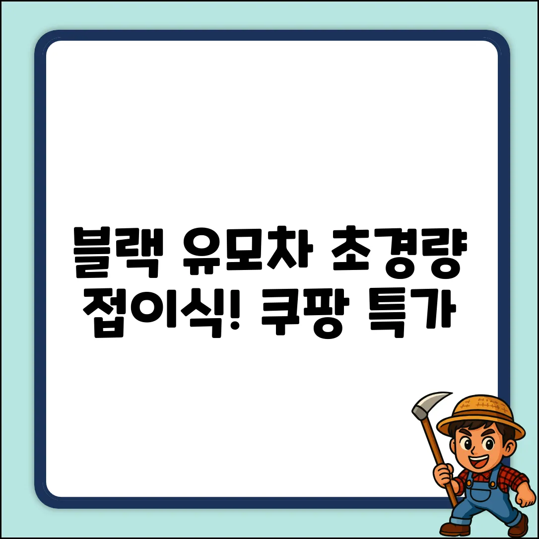 블랙 휴대용 유모차! 초경량 접이식의 기적