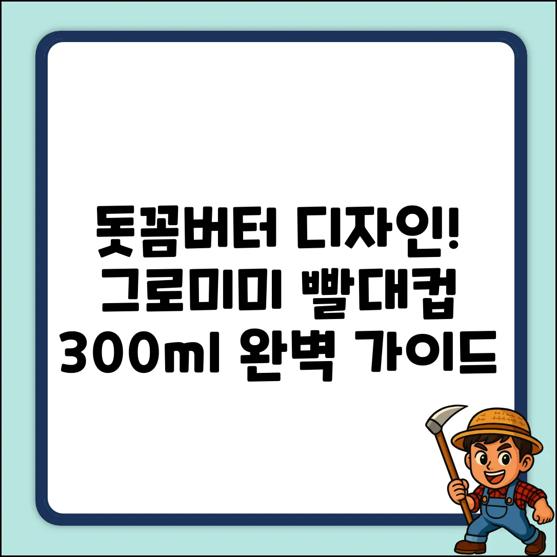 돗꼼버터 디자인! 그로미미 PPSU 빨대컵 300ml 완벽 가이드