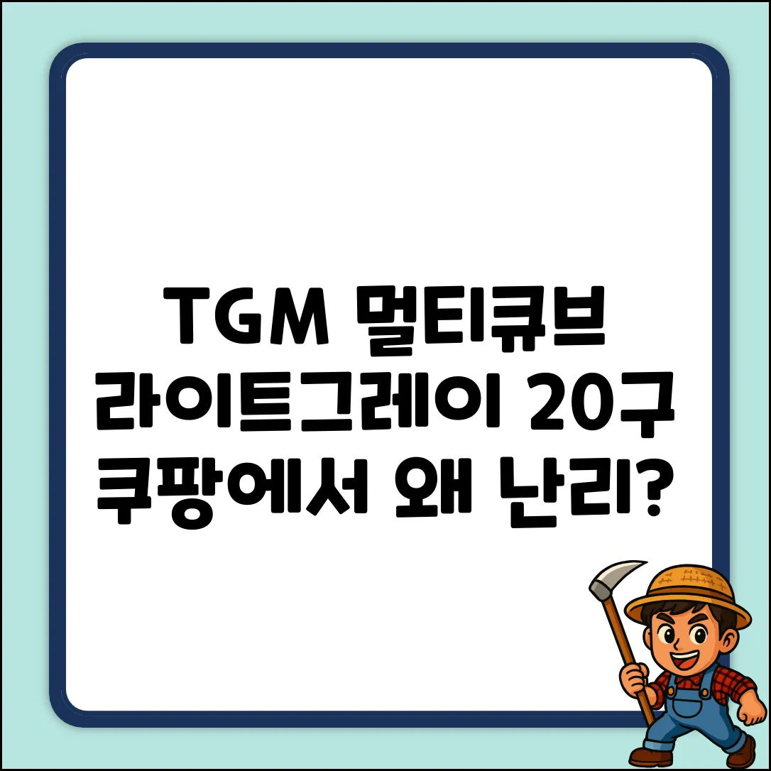 티지엠 뉴컬러 멀티큐브, 왜 라이트그레이 20구일까?