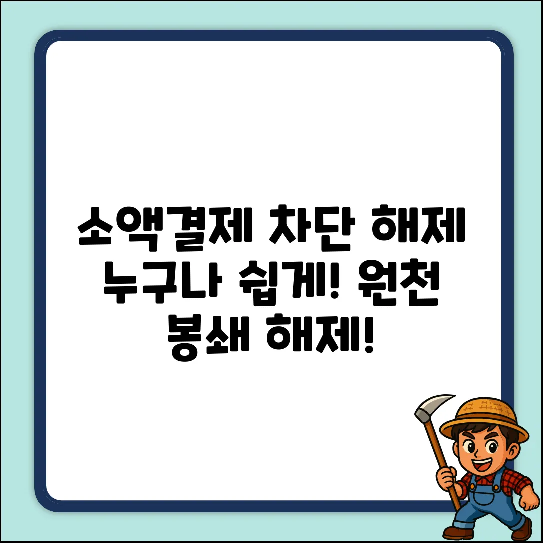 소액결제 원천차단 해제, 누구나 쉽게!