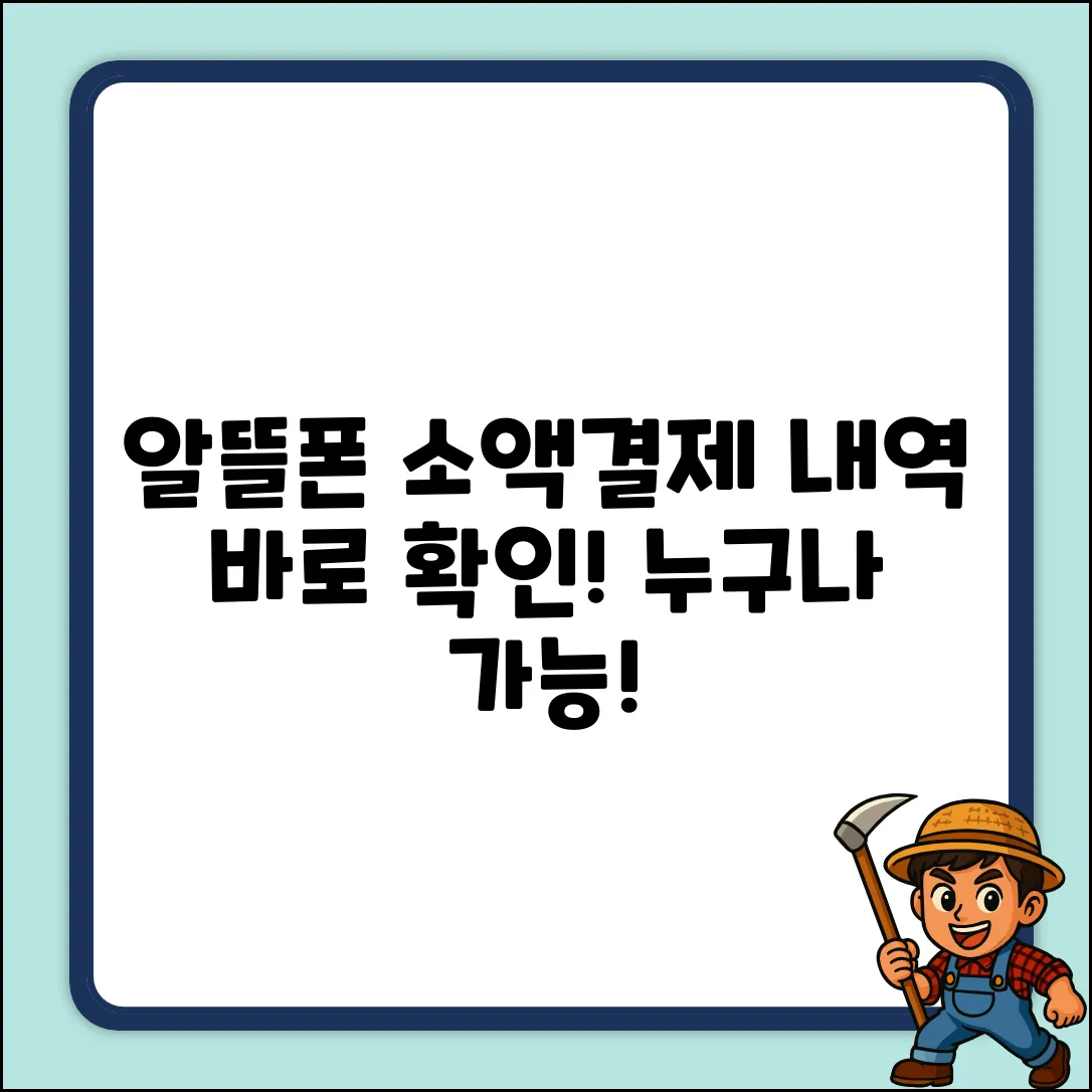 알뜰폰 소액결제 내역, 누구나 바로 확인!