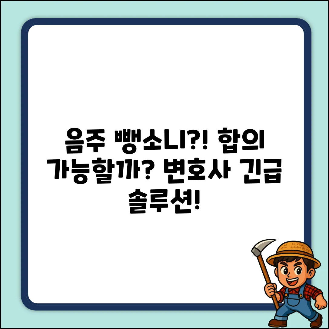 음주 뺑소니 교통사고 합의, 가능할까요?