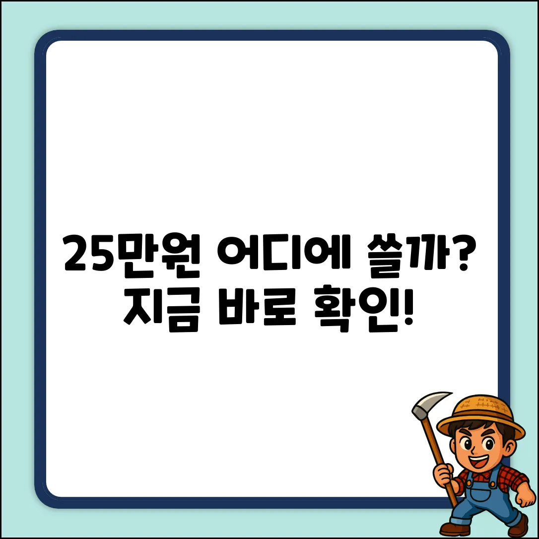 재난지원금 25만원, 어디서 쓸까? 궁금증 해결!