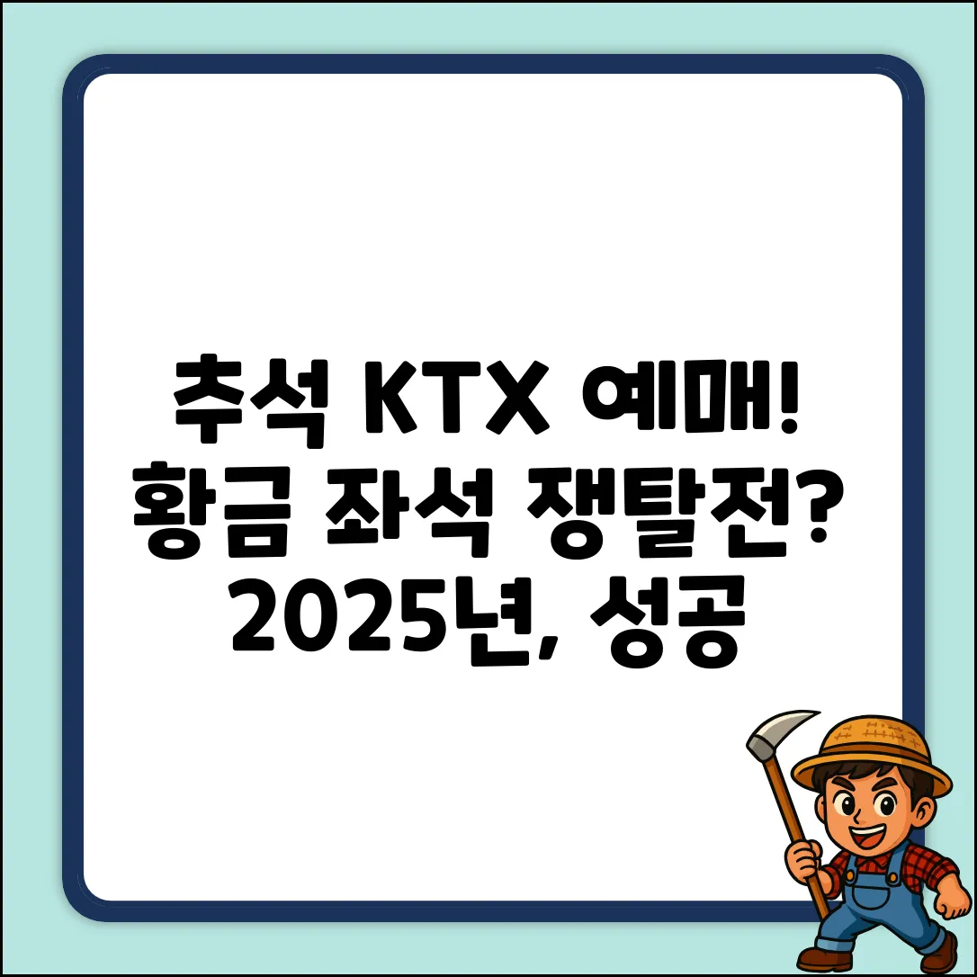2025 추석 KTX 예매, 황금 좌석 쟁취할까?