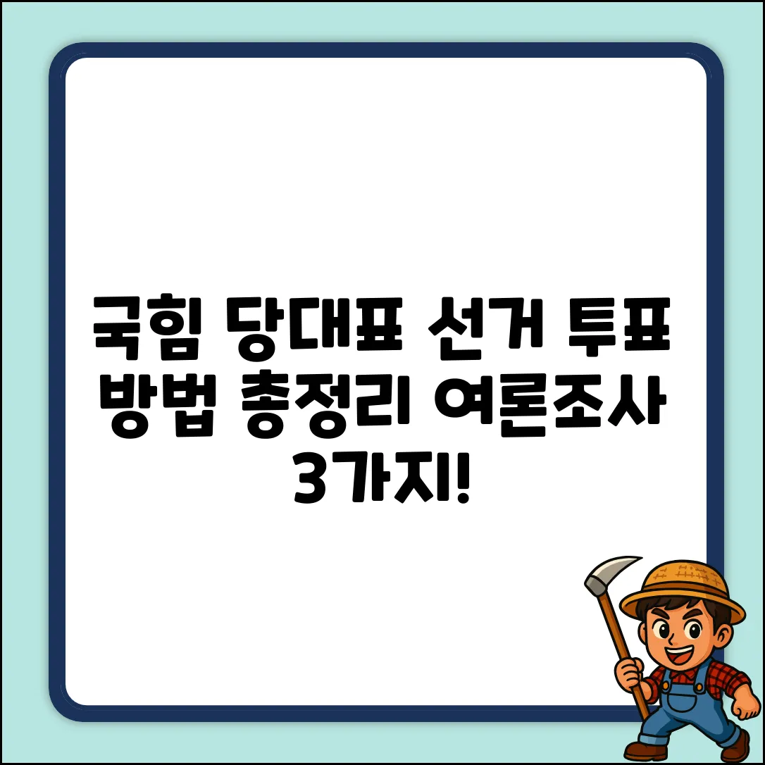 국민의힘 당대표, 투표 방법 & 여론조사 3가지 핵심!