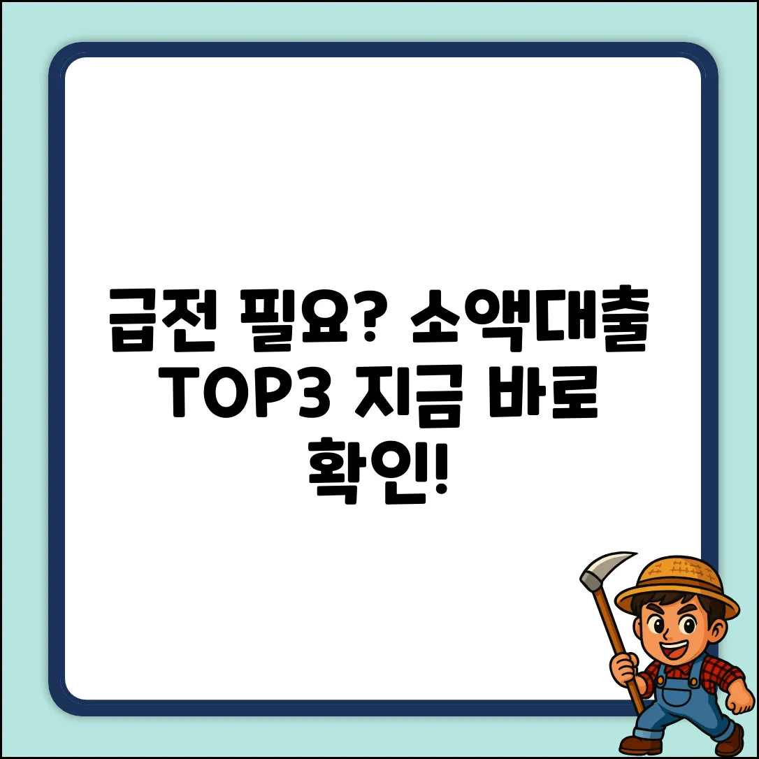 소액대출 쉬운 곳 TOP 3, 지금 확인!
