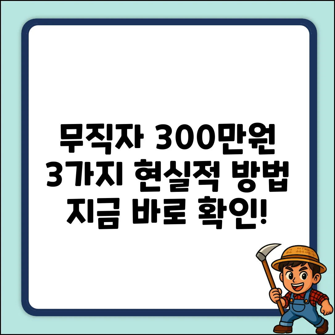 무직자 300만원 소액대출, 3가지 현실적 방법