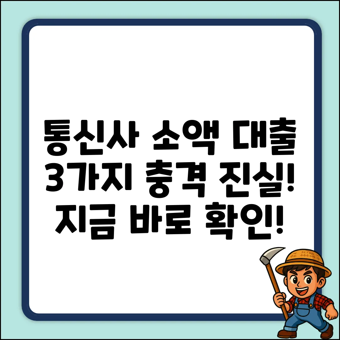 통신사 소액 대출? 3가지 진실!