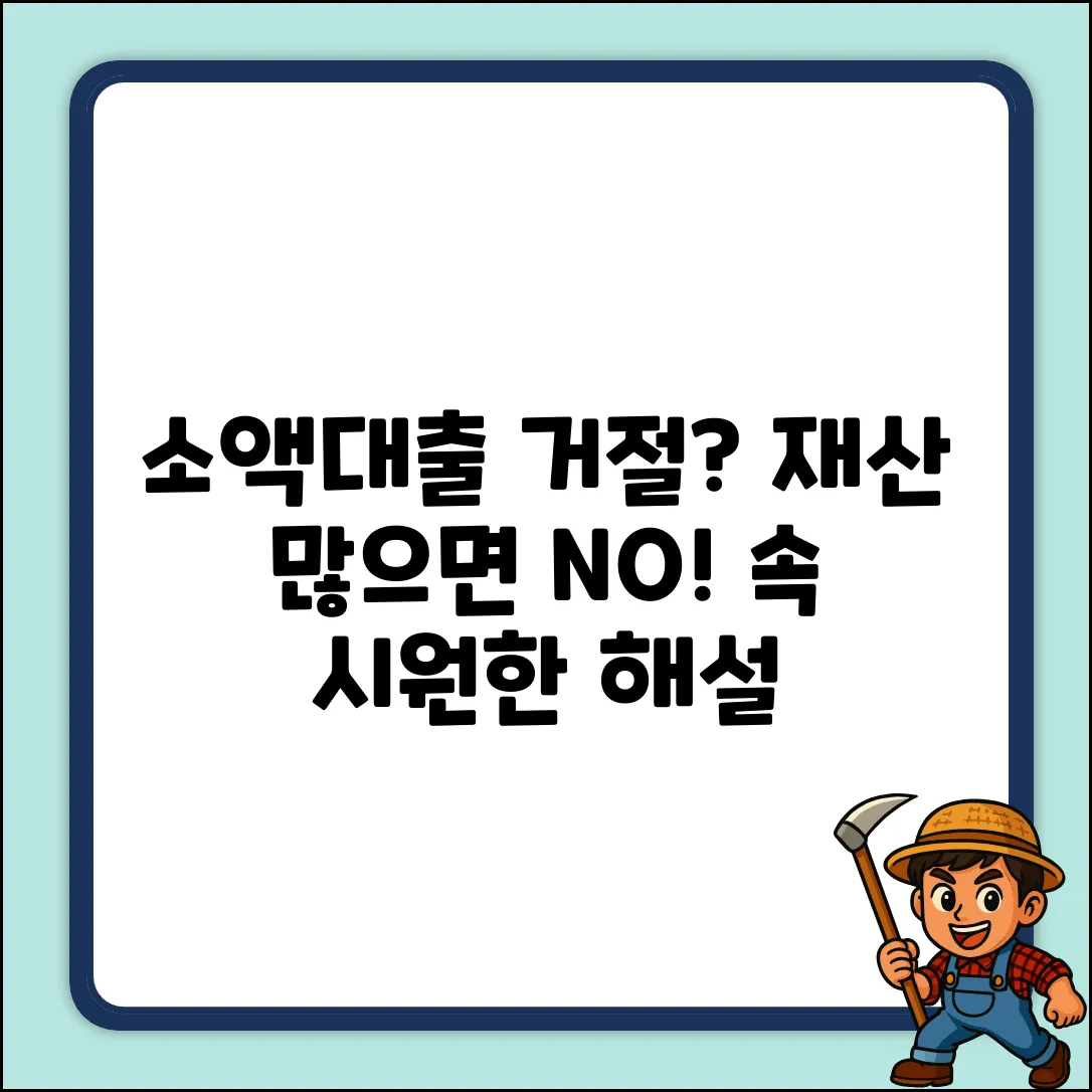 소액대출 거절? 보유재산 과다 완벽 해설!