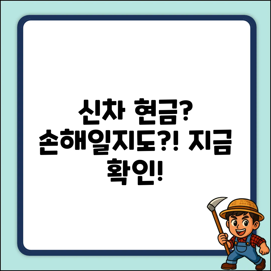 신차 현금 구매, 혹시 손해일까요?