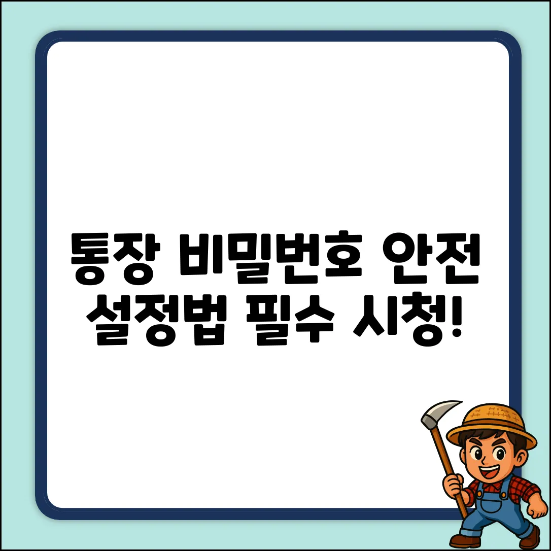 통장 비밀번호, 어떻게 설정해야 안전할까요?