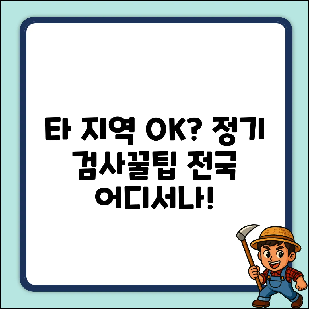 정기 차량 검사, 타 지역에서도 OK?