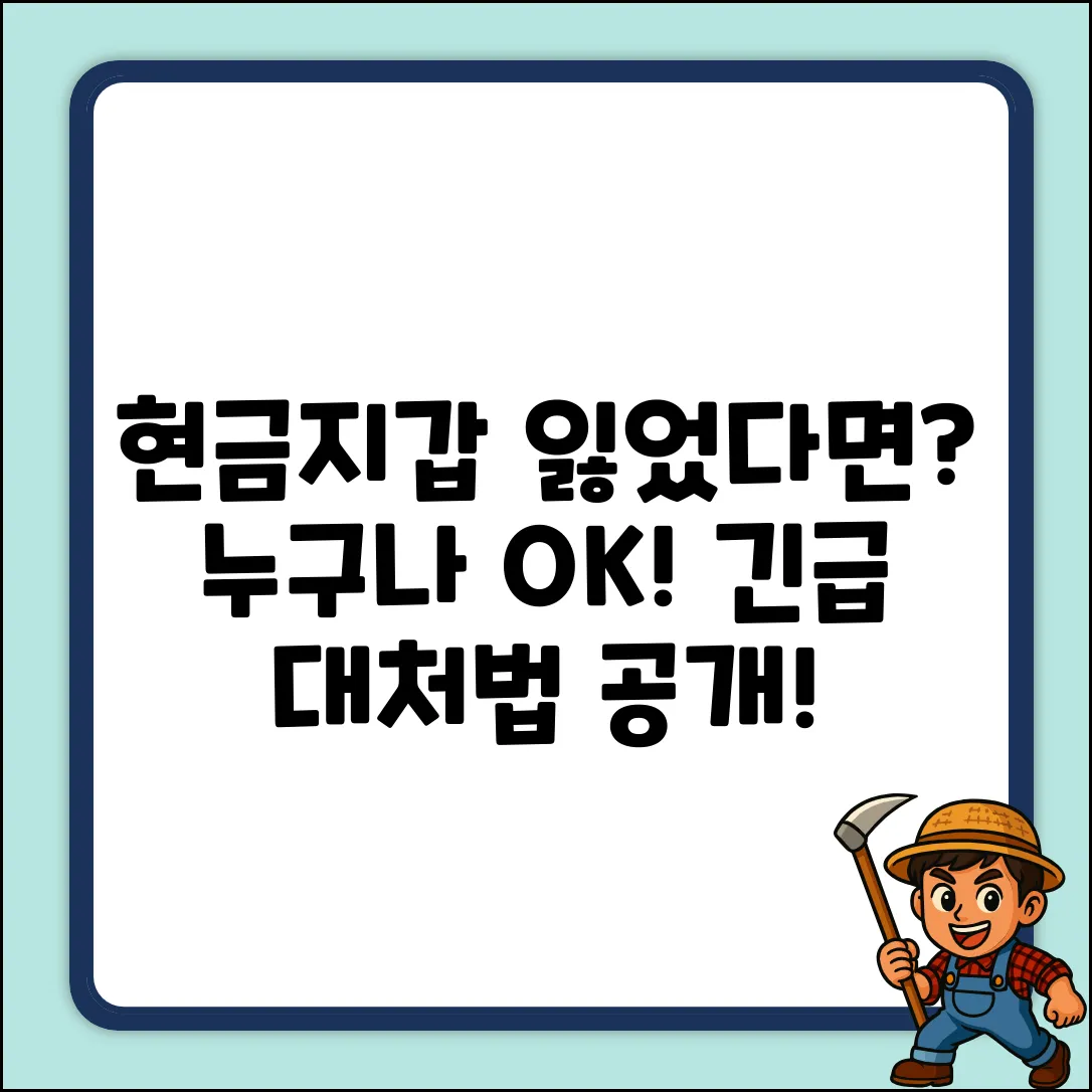 현금지갑 잃어버렸을 때? 누구나 OK!