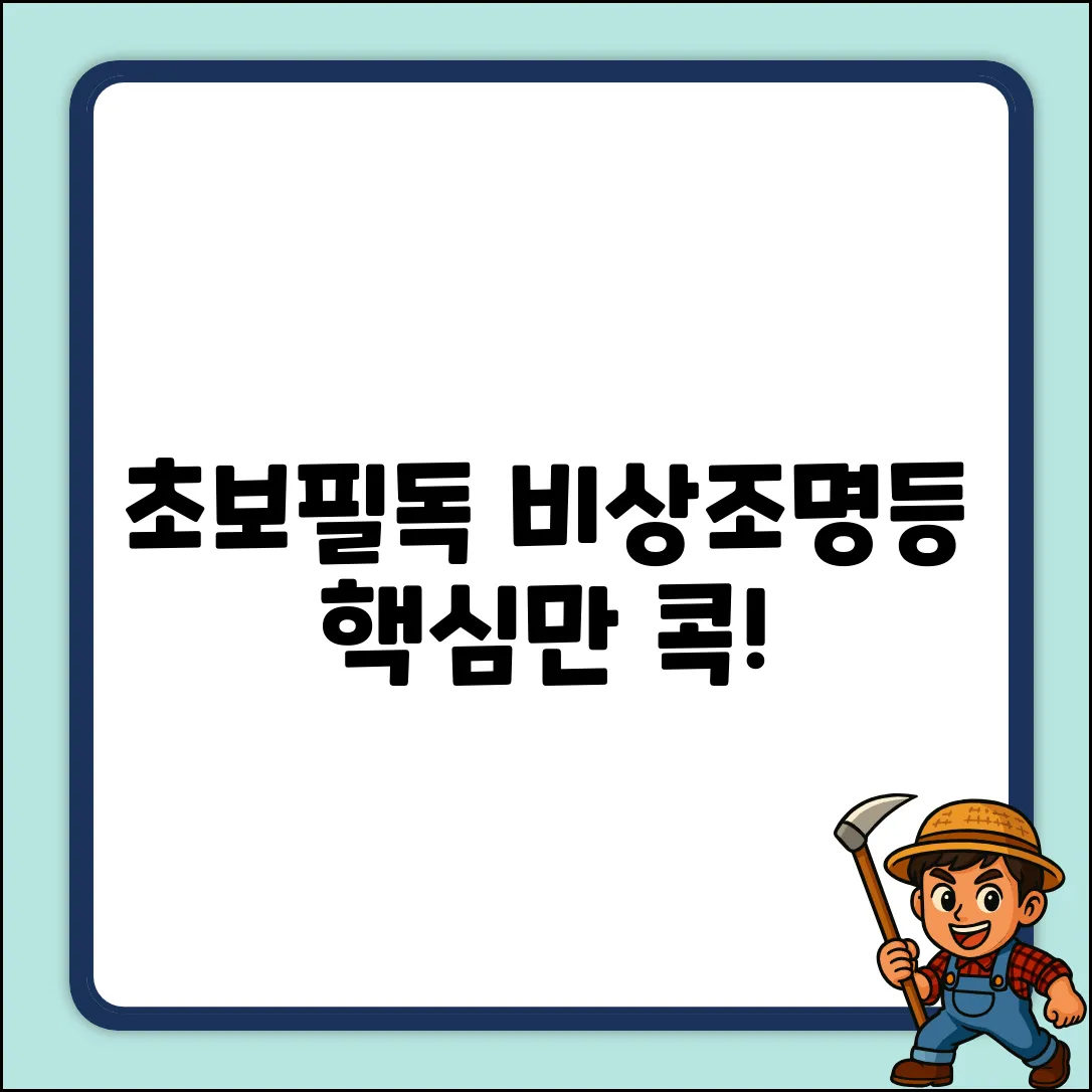 초보도 OK! 비상조명등 점검, 핵심만 콕!