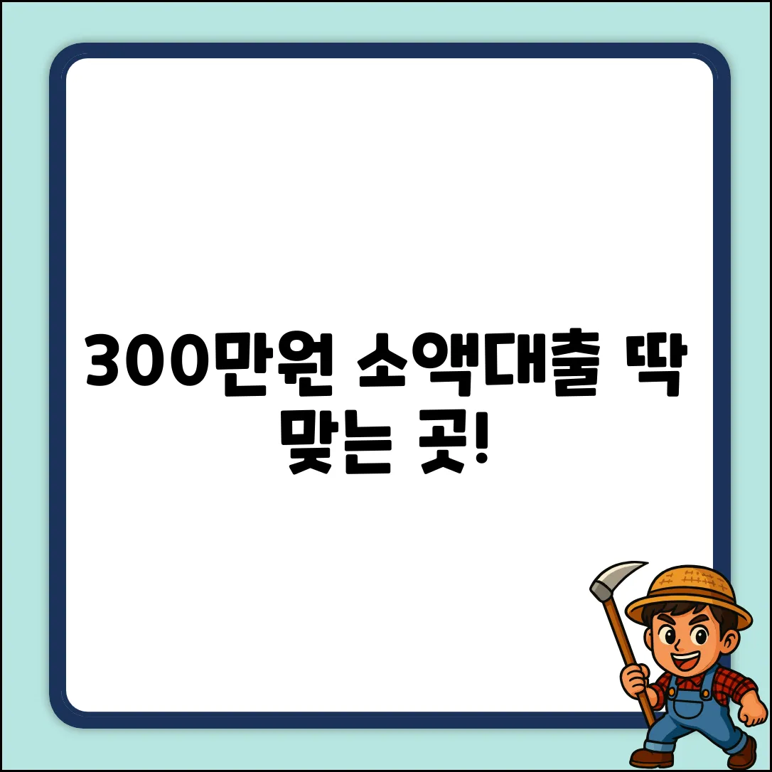 300만원 소액대출, 딱 맞는 곳 여기!