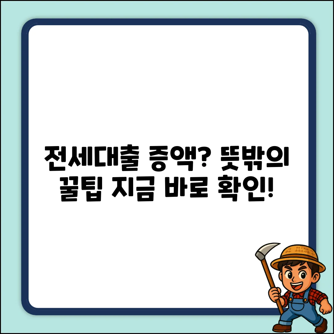 전세대출 증액, 뜻밖의 방법이 있다?!