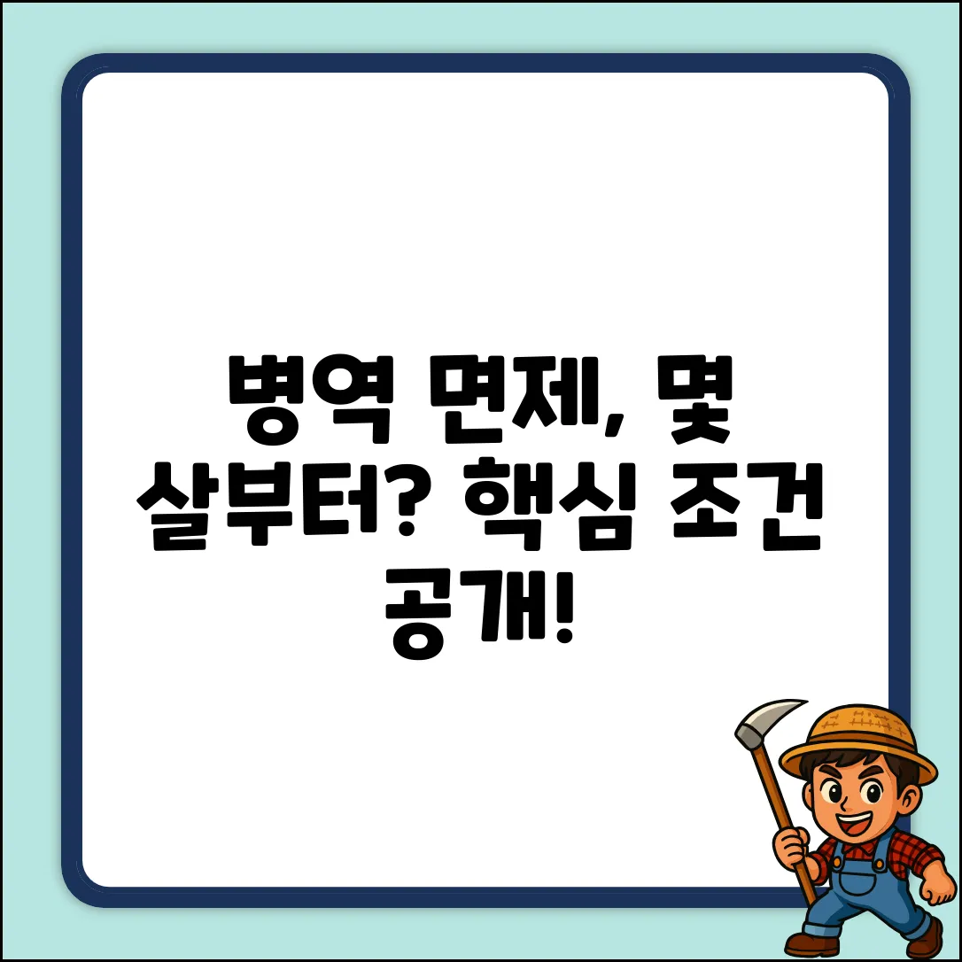 특별한 사유 없이 병역 면제, 몇 살부터 가능할까?