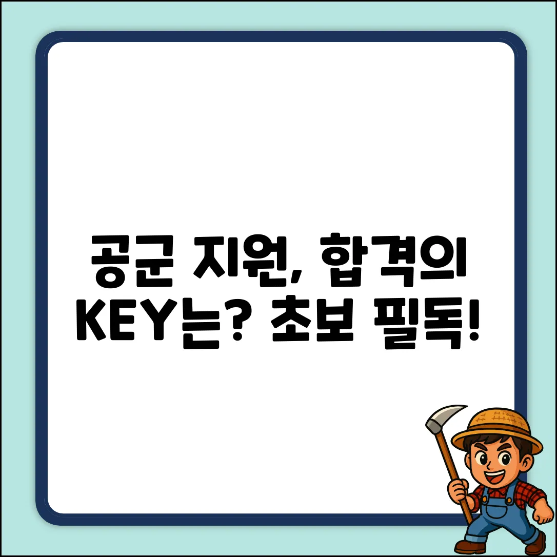 공군 지원, 가장 중요한 것은? (초보자 필독!