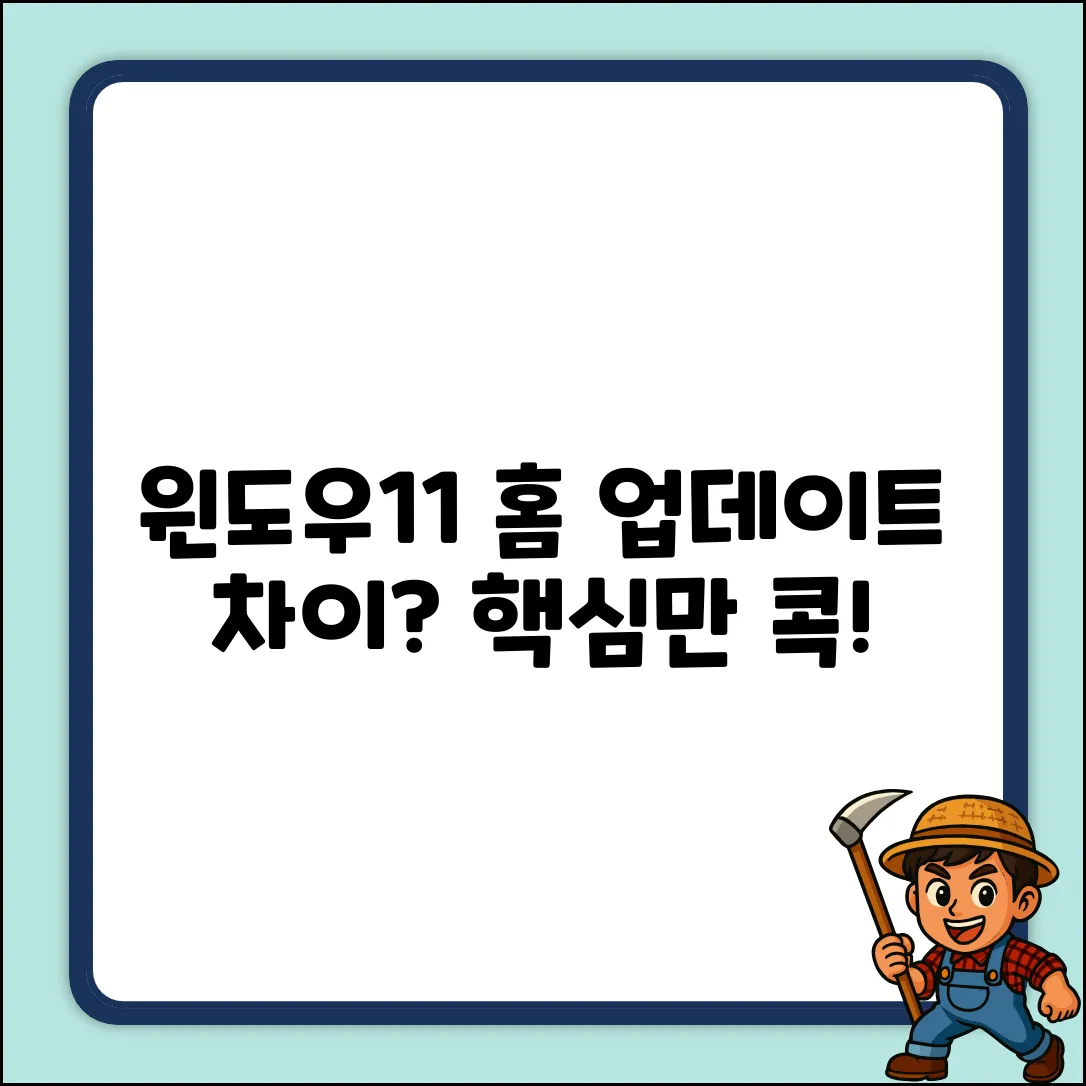 윈도우11 홈에디션, 업데이트 차이? 핵심 비교!