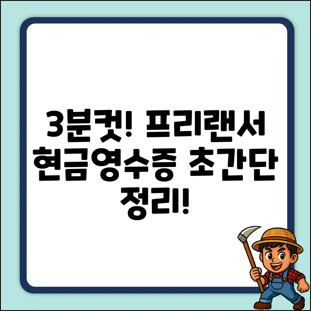 프리랜서 현금영수증, 3분만에 끝내는 놀라운 방법!