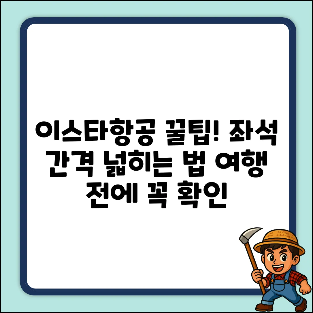 이스타항공 좌석 간격, 꿀팁 있어요!
