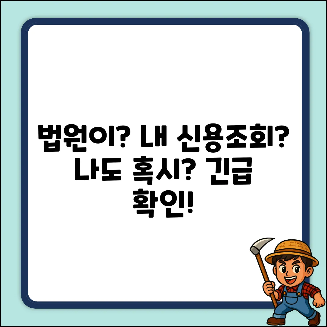 법원이 신용조회? 혹시 나도?