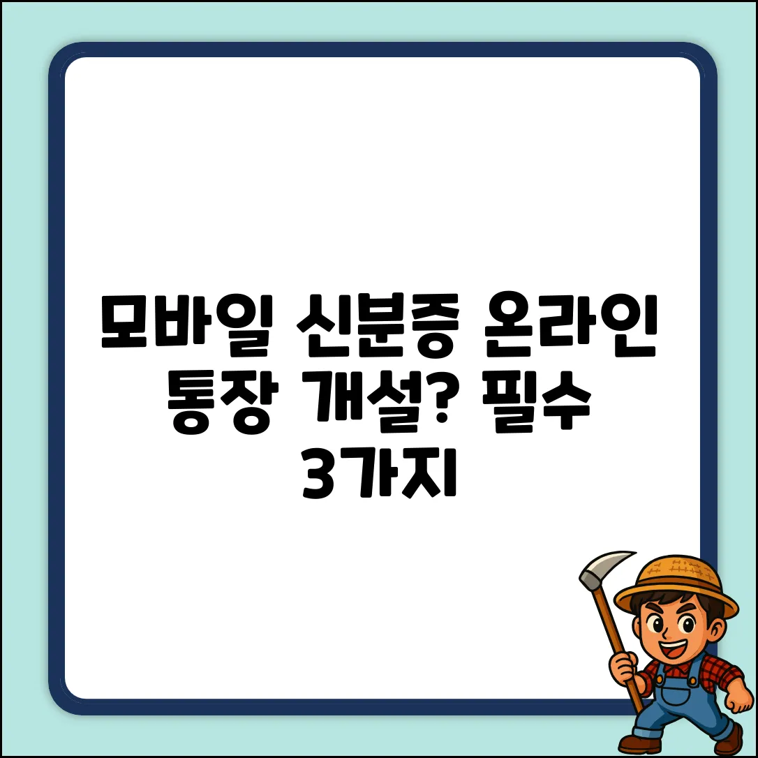 모바일 신분증으로 온라인 통장 개설? 3가지 필수 확인!