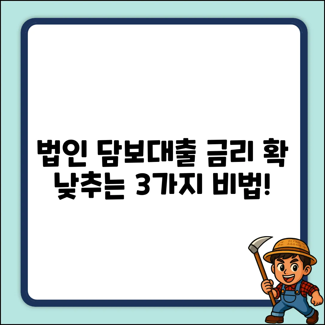 법인담보대출, 금리 낮추는 3가지 방법