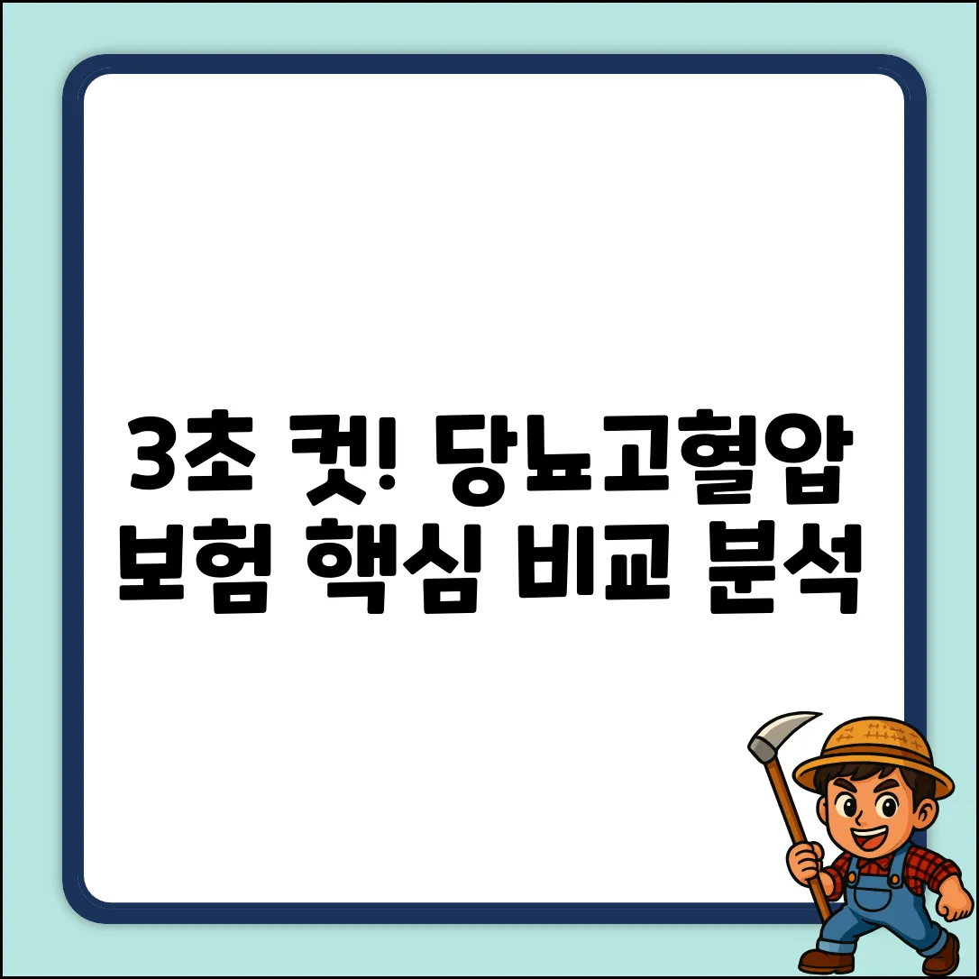 3초만에 끝! 당뇨고혈압보험 핵심 비교