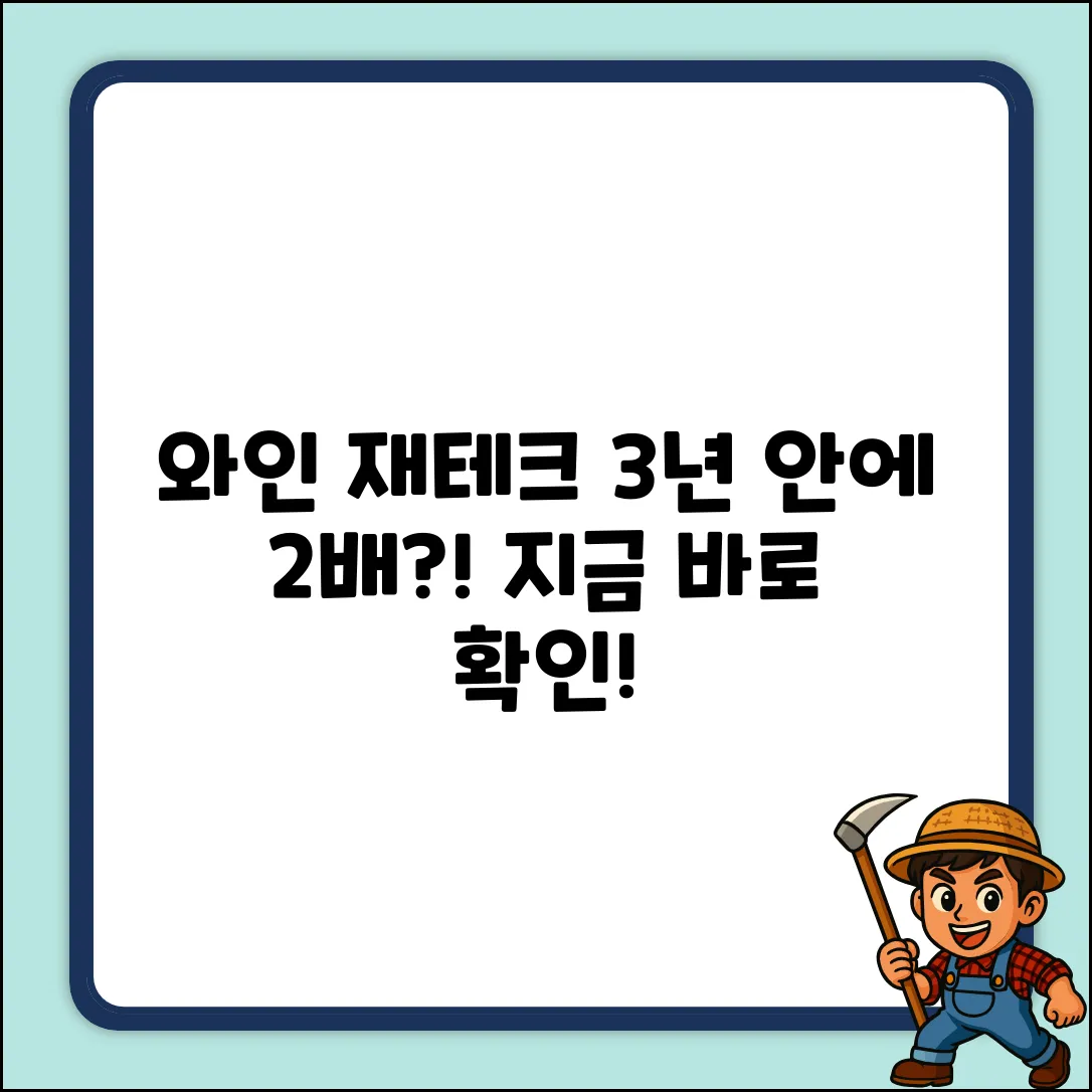 와인 재테크, 3년 안에 2배 불리는 법