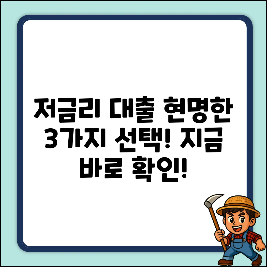 ✅ 이자 낮은 대출, 3가지 현명한 선택!