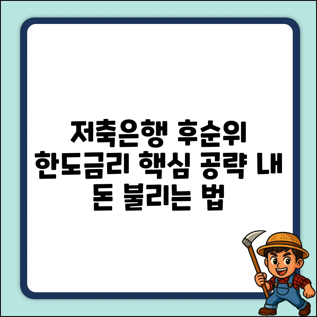 저축은행 후순위담보대출 완벽 가이드: 한도&금리 핵심 공략