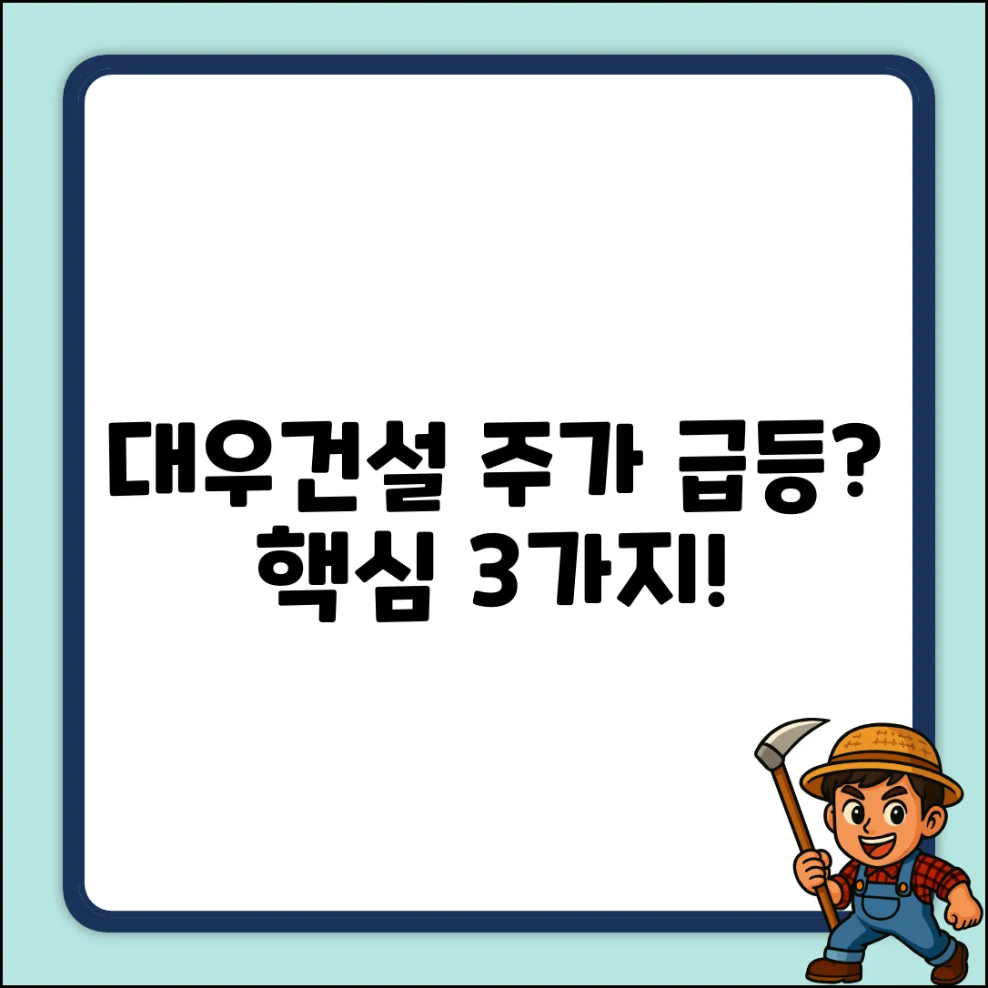 대우건설 주가, 3가지 핵심 분석 포인트