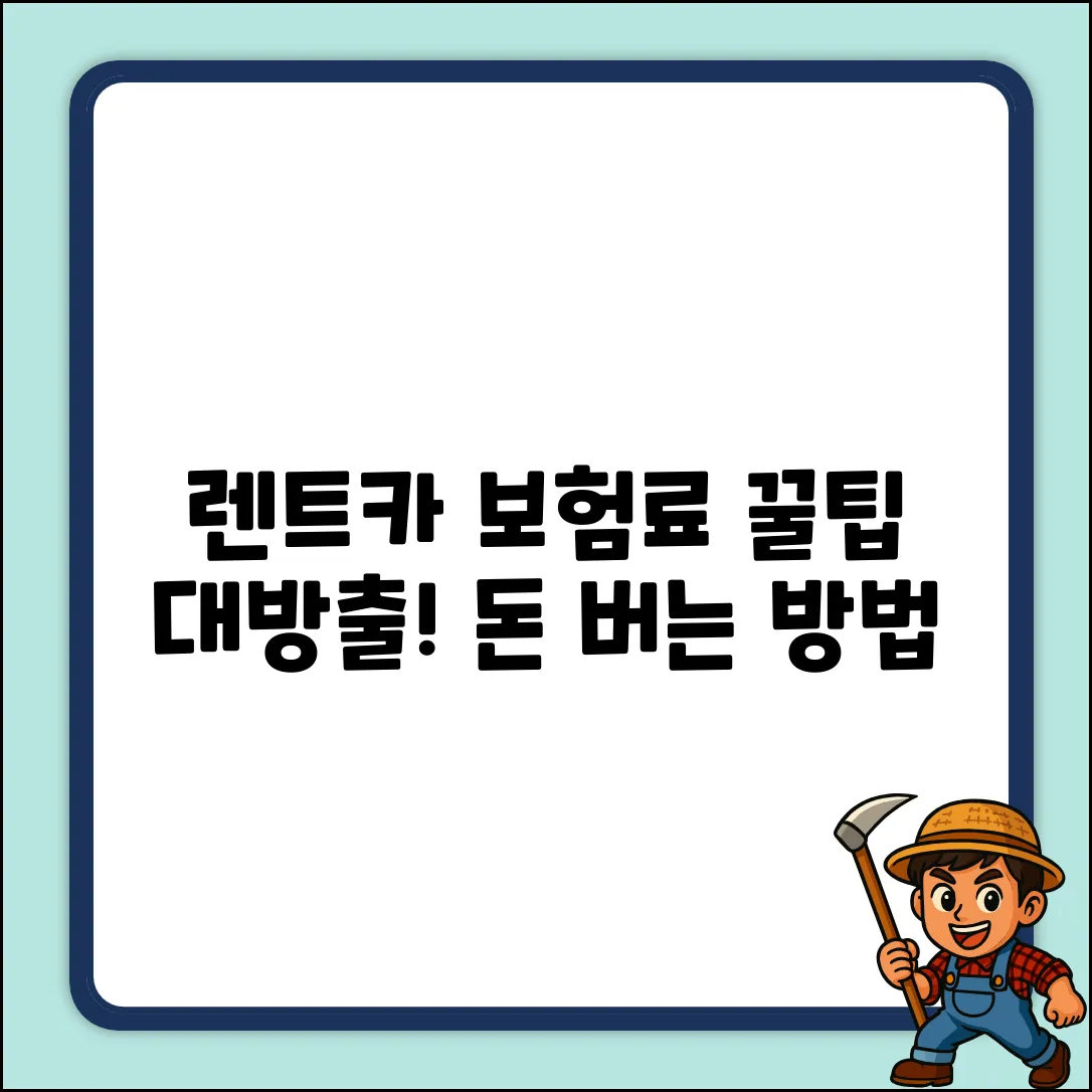 렌트카 보험료, 아끼는 놀라운 방법!