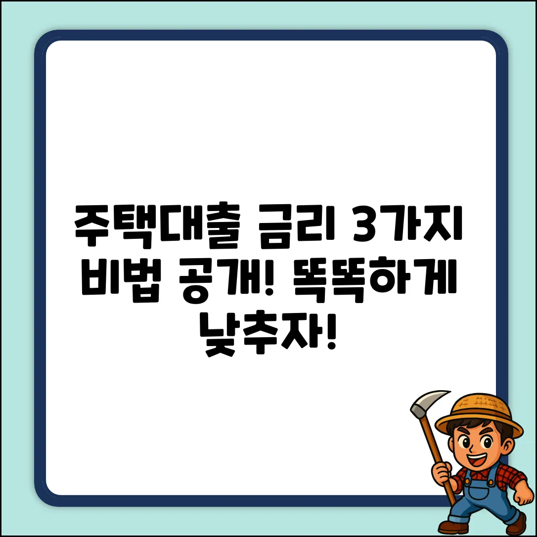 주택자금대출 금리, 똑똑하게 낮추는 3가지 방법